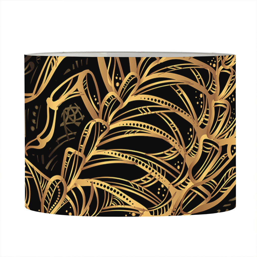 Gold Scorpio Print Drum Lamp Shade