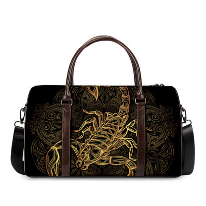 Gold Scorpio Print Duffle Bag