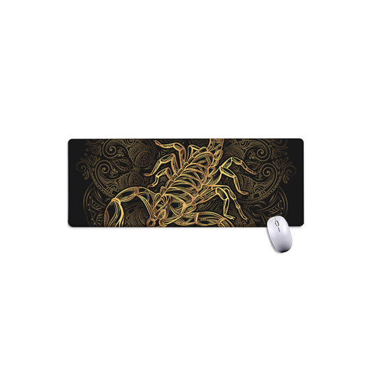 Gold Scorpio Print Extended Mouse Pad