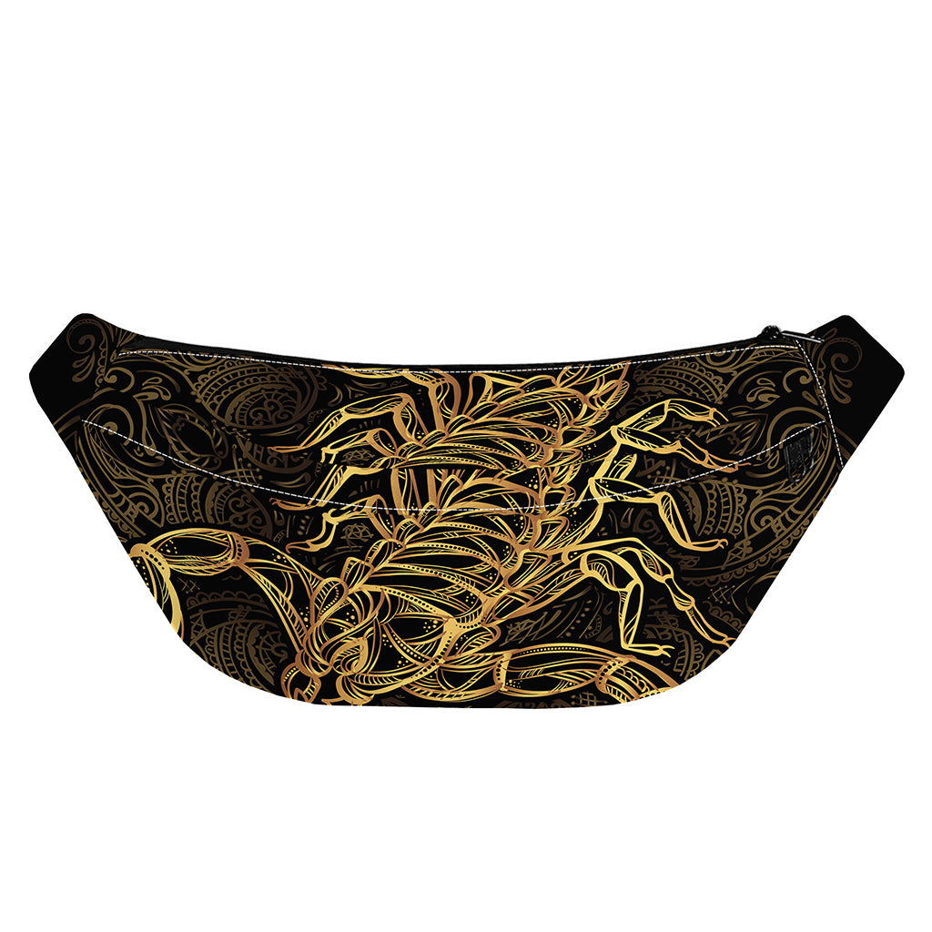 Gold Scorpio Print Fanny Pack