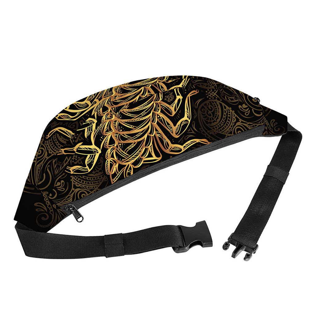 Gold Scorpio Print Fanny Pack
