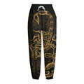Gold Scorpio Print Fleece Lined Knit Pants