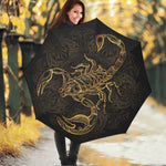 Gold Scorpio Print Foldable Umbrella