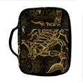 Gold Scorpio Print Front Pocket Bible Bag