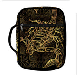 Gold Scorpio Print Front Pocket Bible Bag