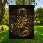 Gold Scorpio Print Garden Flag