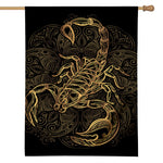 Gold Scorpio Print House Flag