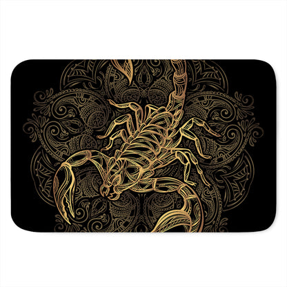 Gold Scorpio Print Indoor Door Mat