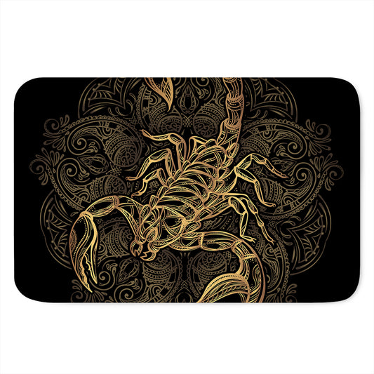 Gold Scorpio Print Indoor Door Mat
