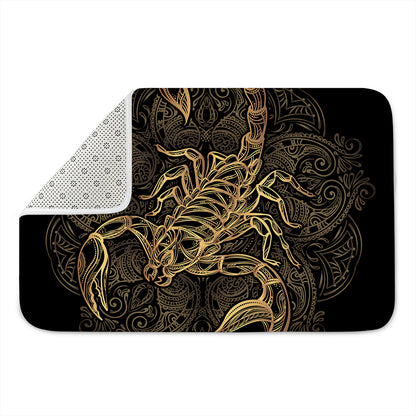 Gold Scorpio Print Indoor Door Mat