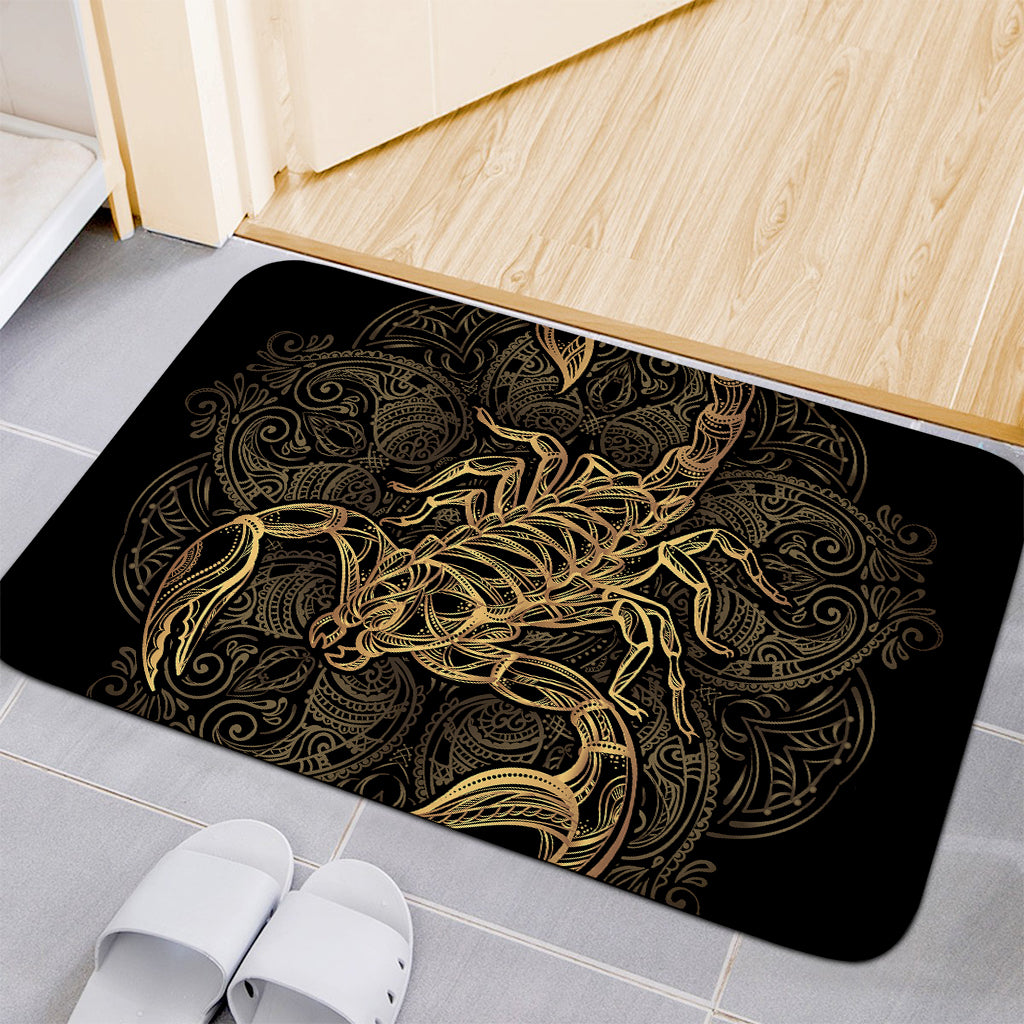 Gold Scorpio Print Indoor Door Mat