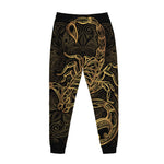 Gold Scorpio Print Jogger Pants