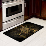 Gold Scorpio Print Kitchen Mat
