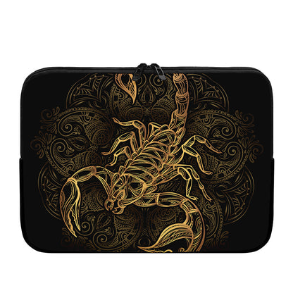 Gold Scorpio Print Laptop Sleeve