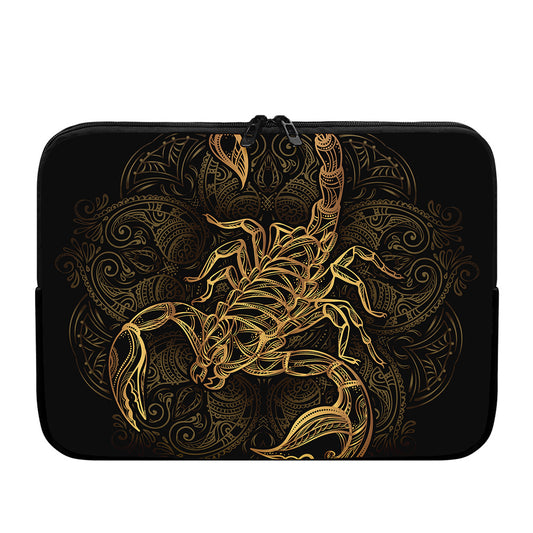 Gold Scorpio Print Laptop Sleeve