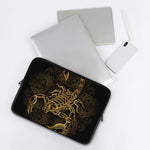 Gold Scorpio Print Laptop Sleeve