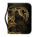 Gold Scorpio Print Leather Bible Cover