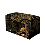Gold Scorpio Print Leather Tissue Box Cover