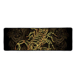 Gold Scorpio Print Long Kitchen Mat