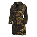 Gold Scorpio Print Men's Bathrobe
