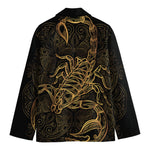 Gold Scorpio Print Men's Blazer