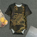 Gold Scorpio Print Men's Bodysuit