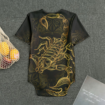 Gold Scorpio Print Men's Bodysuit
