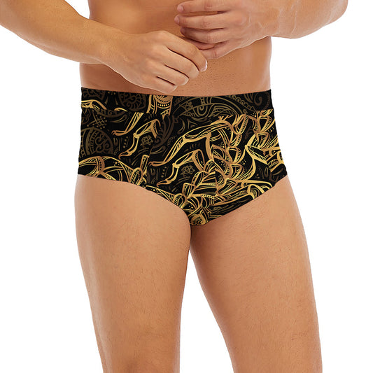 Gold Scorpio Print Men's Briefs