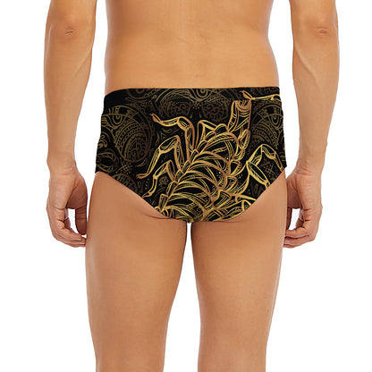 Gold Scorpio Print Men's Briefs