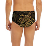 Gold Scorpio Print Men's Briefs