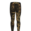 Gold Scorpio Print Men's Leggings