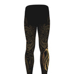 Gold Scorpio Print Men's leggings