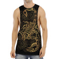 Gold Scorpio Print Men's Muscle Tank Top