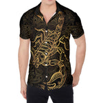 Gold Scorpio Print Men's Shirt