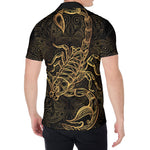 Gold Scorpio Print Men's Shirt