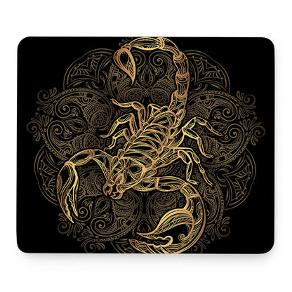 Gold Scorpio Print Mouse Pad
