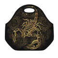 Gold Scorpio Print Neoprene Lunch Bag