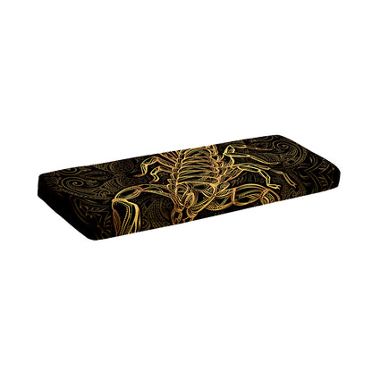 Gold Scorpio Print Piano Keyboard Cover