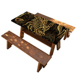 Gold Scorpio Print Picnic Table Cover