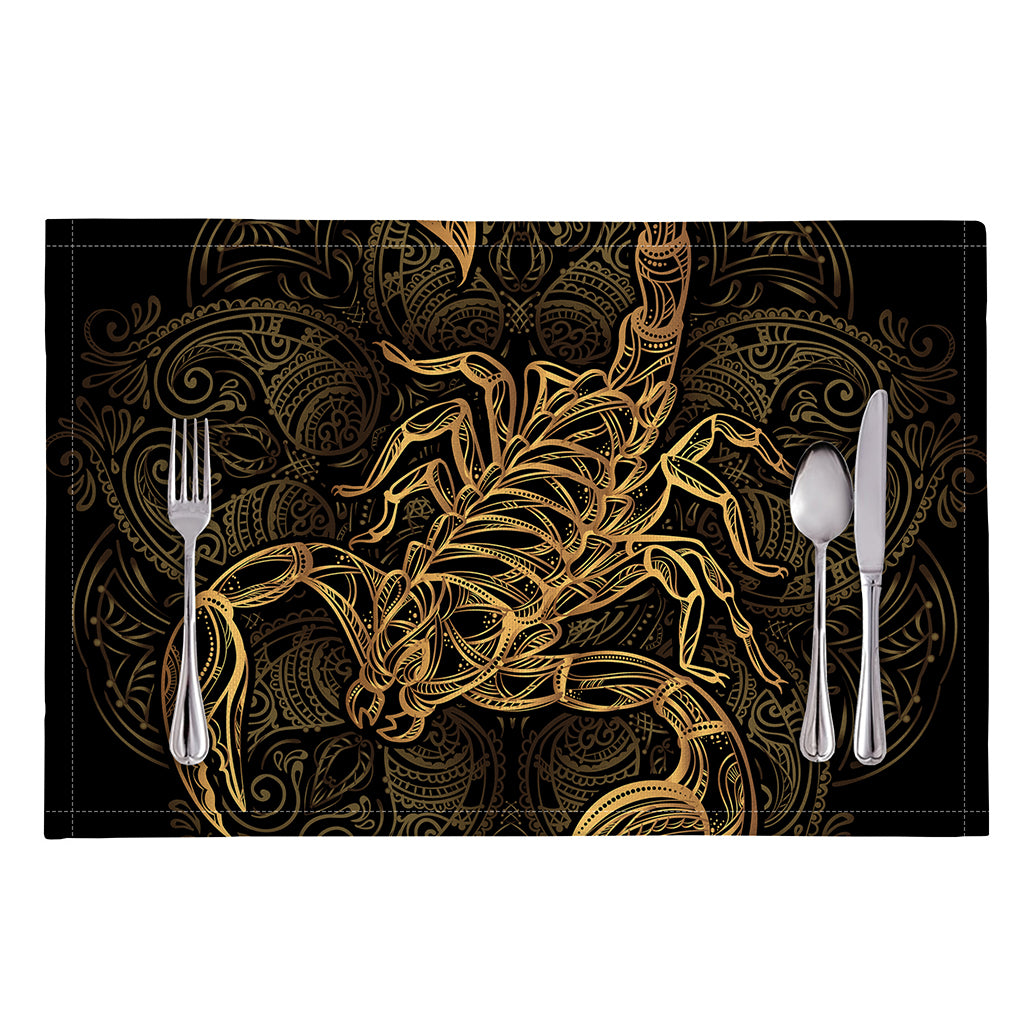 Gold Scorpio Print Placemat