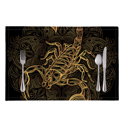 Gold Scorpio Print Placemat