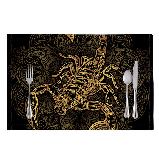 Gold Scorpio Print Placemat