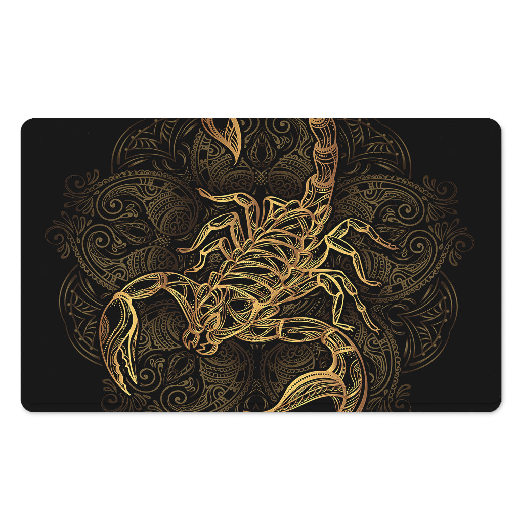 Gold Scorpio Print Polyester Doormat