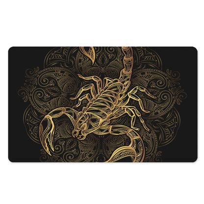 Gold Scorpio Print Polyester Doormat
