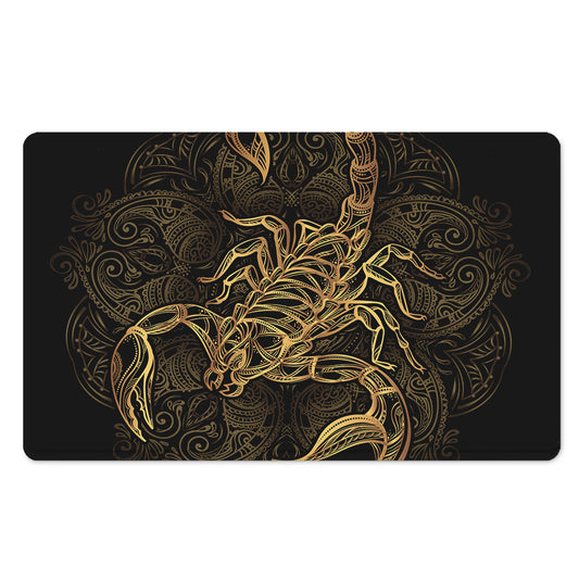 Gold Scorpio Print Polyester Doormat