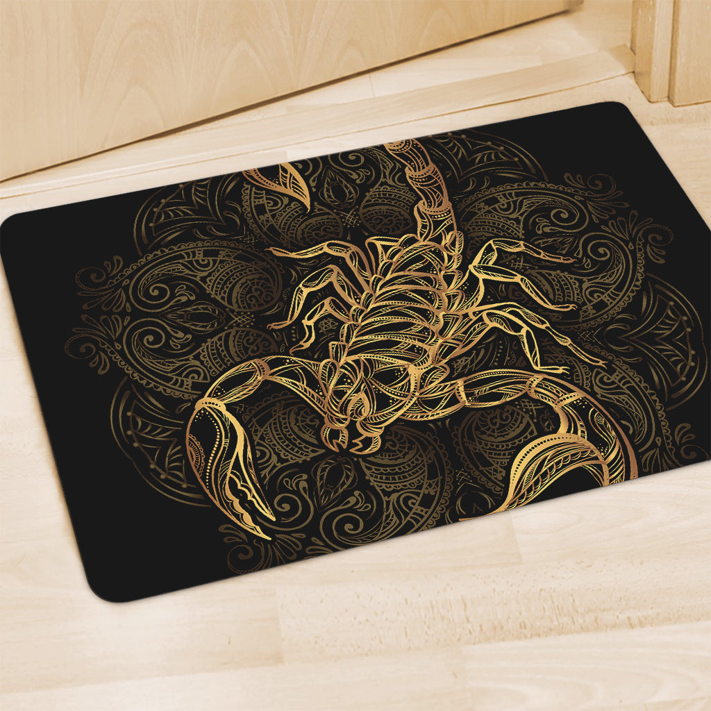 Gold Scorpio Print Polyester Doormat