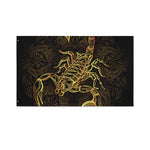 Gold Scorpio Print Polyester Flag