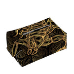 Gold Scorpio Print Rectangle Tissue Box Cover