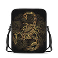 Gold Scorpio Print Rectangular Crossbody Bag