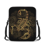 Gold Scorpio Print Rectangular Crossbody Bag